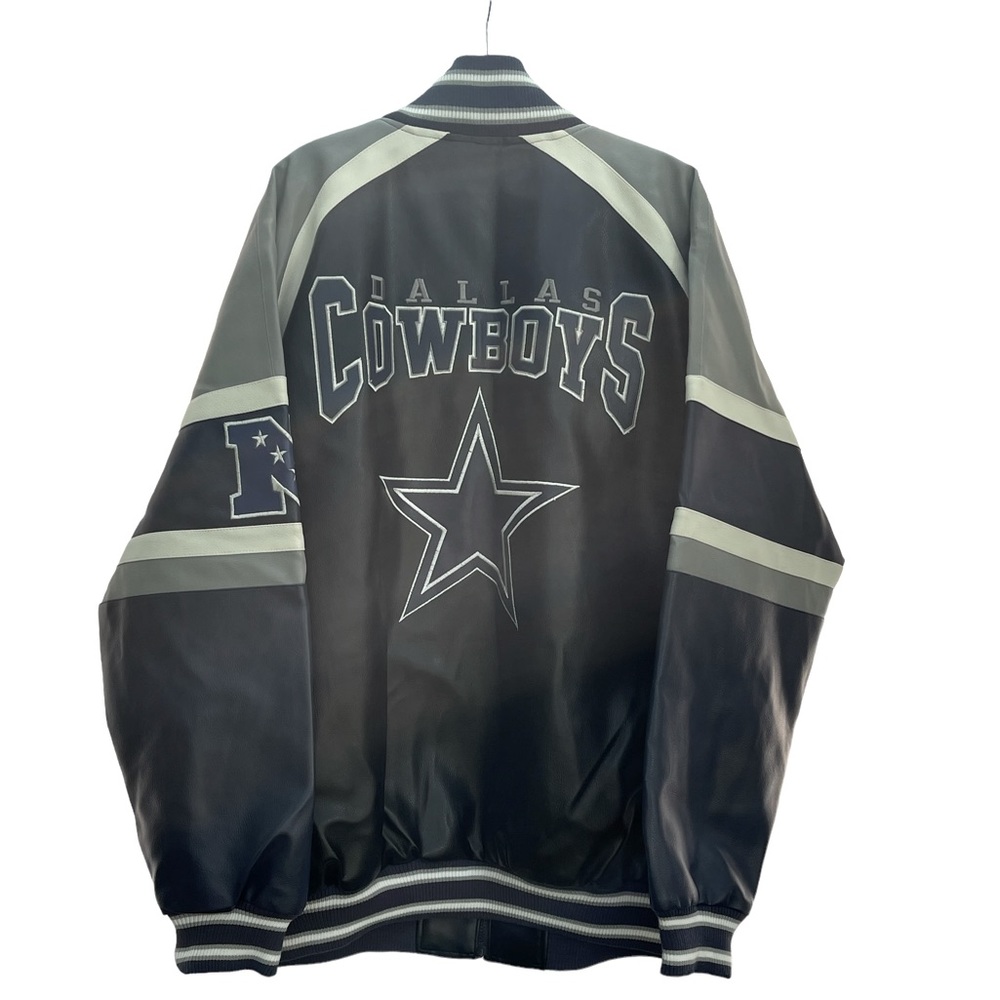 Dallas Cowboys Faux Leather Varsity Jacket XXL